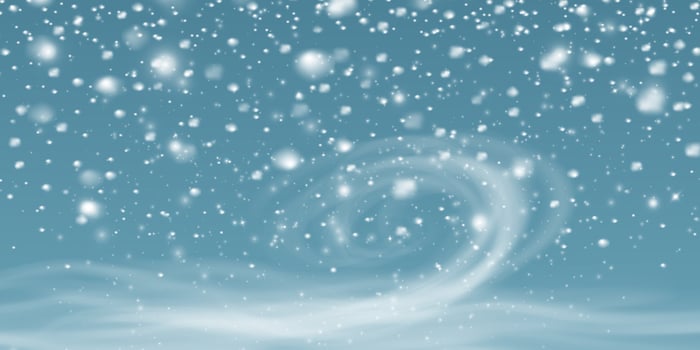 A delightful Winter Snowstorm Scene featuring Whirling Snowflakes set against a Soft Cloudy Background vector