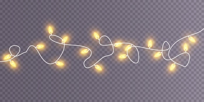 Bright and Warm Holiday String Lights Decoration Perfect for All Types of Festive Occasions and Celebrations vector