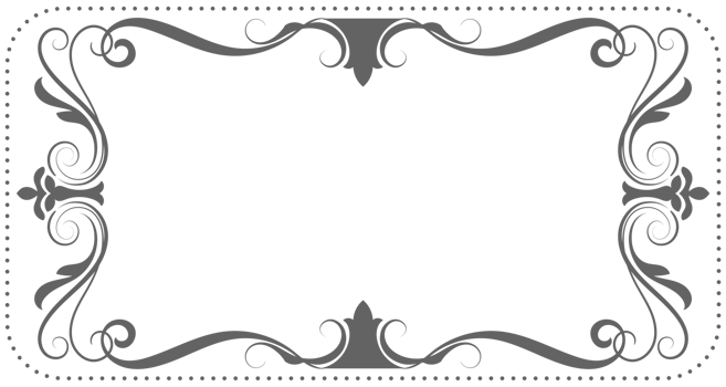 Beautiful black abstract frame with vintage pattern png