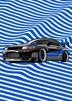 race cars idea logo design vector