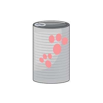 illustration of canned pet food, modern design with paw icon, perfect for animal care themes vector