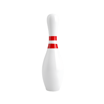 Single Bowling Pin Isolated focus png