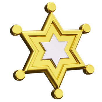 Sheriff Badge 3D Icons png