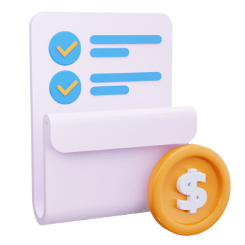 Bill Paper 3D Icons png