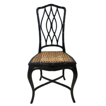 Black Painted Cane Chair png