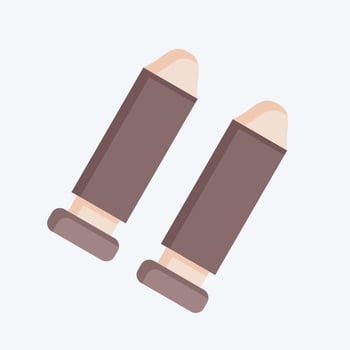 Icon Bullet. related to Military symbol. flat style. design editable vector