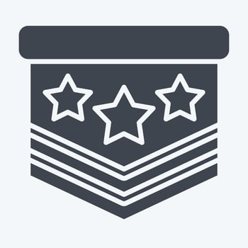 Icon Millitary Emblem. related to Military symbol. glyph style. design editable vector