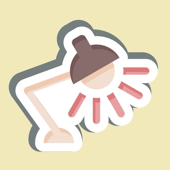 Sticker Work Lamp. related to Light symbol. design editable vector