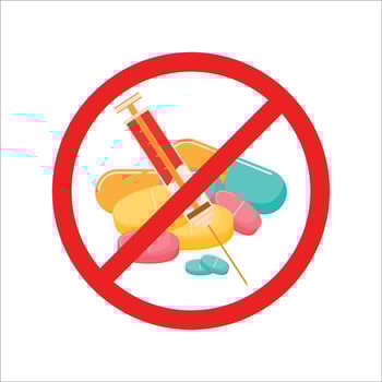 Anti drug day element decoration icon clipart illustration for poster and banner vector