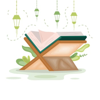 Ramadan Open Book Holy Month Illustration vector