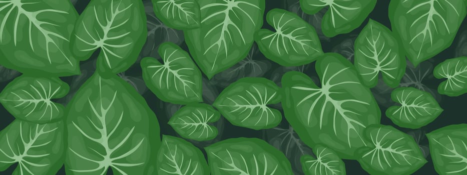 Lush Green Leaves Pattern Seamless Natural Foliage Design vector