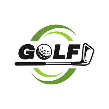 golf sport logo design template illustration vector