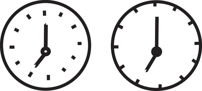 Past time line icon . icon set in black. time and clock thin line style icon design, vector