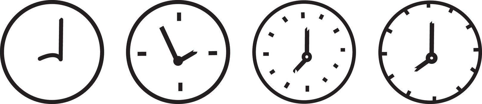 Clock arrow vactor icon. Time and Clock icons in thin line style.Time icon . watch icon symbol background vector