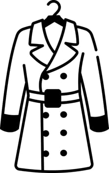 A doodle style icon of a long coat vector