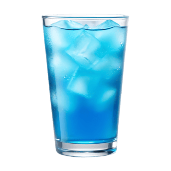 Refreshing blue curacao cocktail with ice png