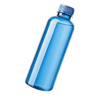 Blue plastic water bottle png