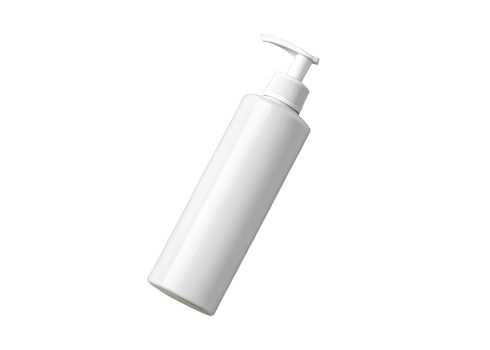 a white bottle of liquid soap on a transparent background png