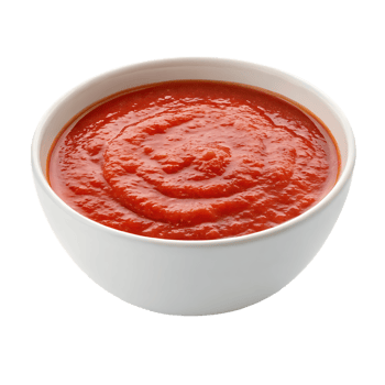 Bowl of delicious tomato sauce png