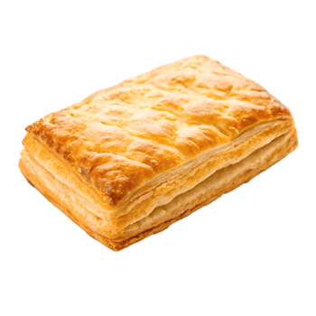 Golden brown puff pastry, delicious baked treat png