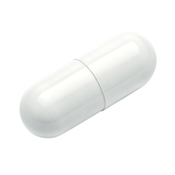Single white capsule pill png
