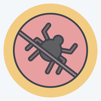 Icon No Bugs. related to Bedding symbol. color mate style. design editable vector