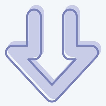 Icon Download 1. related to Download symbol. two tone style. design editable vector