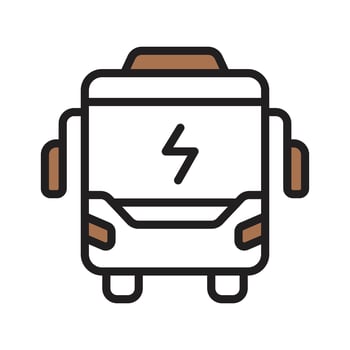 Check out our premium line style icon of electric bus vector