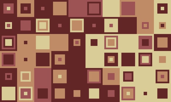 Abstract geometric pattern featuring earthy tones and varied square sizes. Ideal for backgrounds, website design, or textile prints. Modern, minimalist aesthetic conveying balance and order. vector