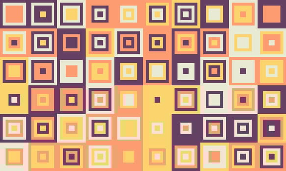 Abstract geometric pattern of colorful squares. Ideal for backgrounds, website design, textiles, and modern branding. This vibrant, retroinspired image evokes feelings of energy and creativity. vector