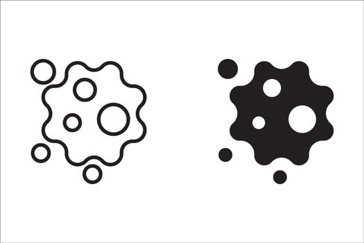 Cancer cell icon collection, cancer disease illustration on white background. for apps, web and digital design. illustration. vector