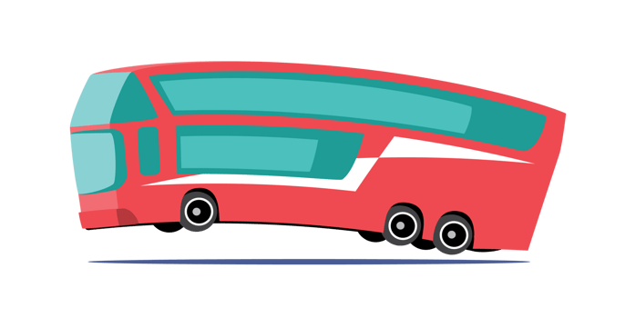 Illustration of a Red Bus png