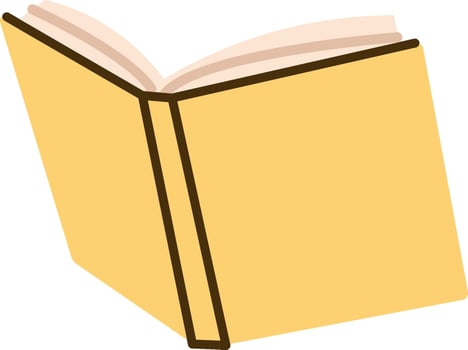 Open Book Cartoon Art vector