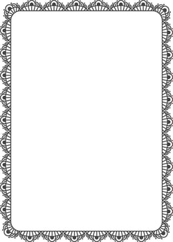 Ornate Lace Decorative Frame Border vector