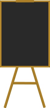 Empty Blackboard Easel vector