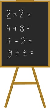 Simple Math on Blackboard vector
