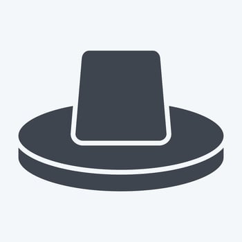 Icon Hat. related to Hawaii symbol. glyph style. design editable vector