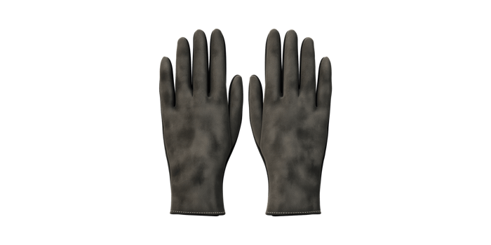 Elegant Black Leather Gloves. Fashion And Style Accessory For Cold Weather Isolated On Transparent Background png