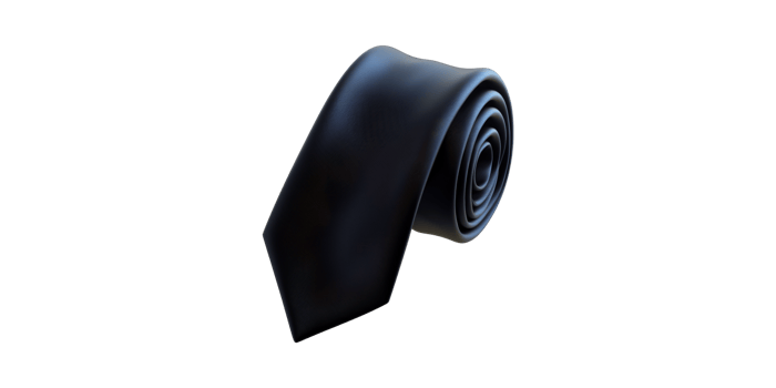 Elegant Black Necktie. Symbol Of Professionalism And Formal Attire Isolated On Transparent Background png