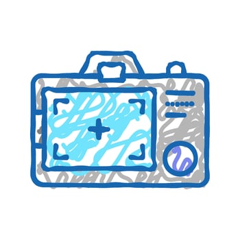 screen photo camera gadget icon doodle illustration vector