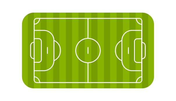Soccer field scheme representing a playground for playing football vector