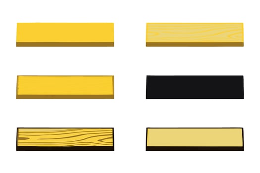 various planks of wood in different colors and textures, including yellow, black, and natural wood finish, for building, DIY, and home improvement projects, labour day or labor day line art icon set vector