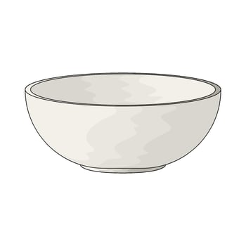 empty bowl illustration vector