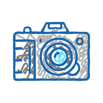 photo camera device icon doodle illustration vector