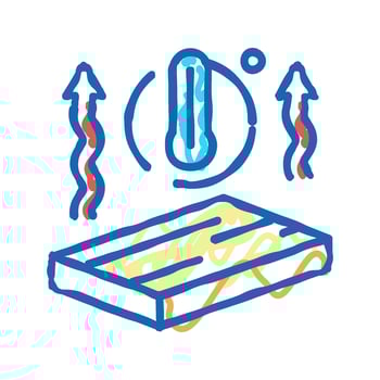 thermal insulation mineral wool icon doodle illustration vector
