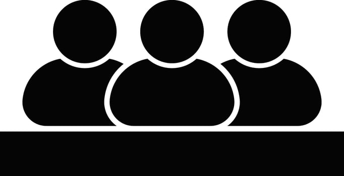 meeting icon set. teamwork discussion symbol design. conference business digital communication vector
