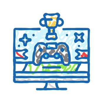 awards game development icon doodle illustration vector