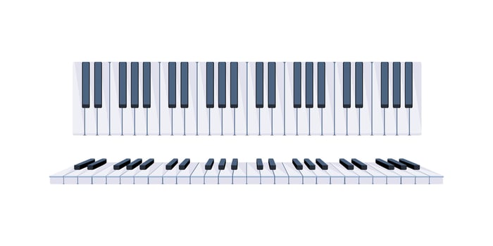 Piano keys forming a seamless pattern for music backgrounds vector