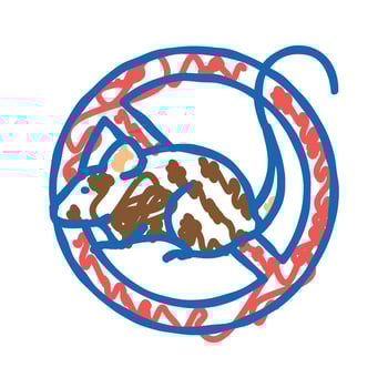 mice control icon doodle illustration vector