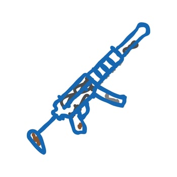 rifle weapon war icon doodle illustration vector